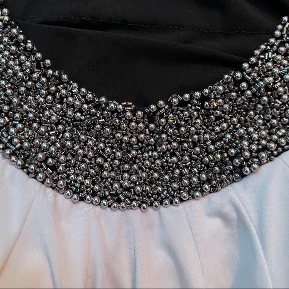 Deb Black And White Tight Wrap Prom Dress, Size Small - Picture 2 of 3